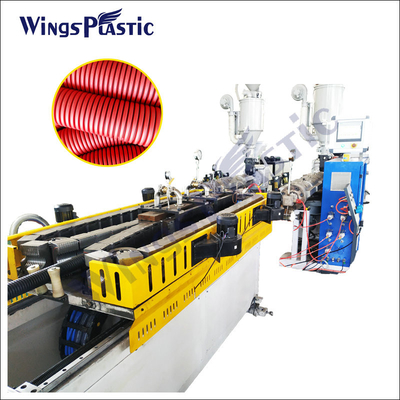 Plastic DWC Pipe Manufacturing Machine / HDPE Corrugated Pipe Extrusion Line