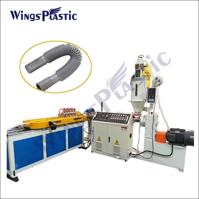 PP Materials Basin Drain Pipe Extrusion Line / Expansible Drainage Corrugated Pipe Making Machine