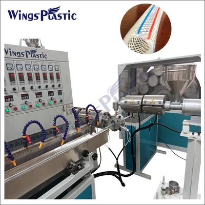 PVC High Pressure Fiber Braiding Hose Extruder Machine / Production Line