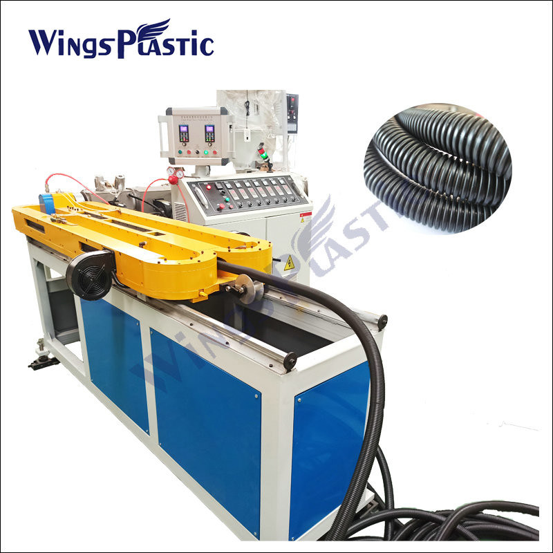 Plastic Single Layer Corrugated Hose Making Machine / Flexible