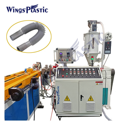 PP Basin Drainage Siphon Hose Extrusion Line / PP Flexible Extension Tube Production Machine