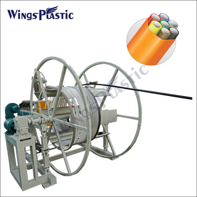 HDPE Single Wall Cod Pipe Making Machine / Plastic Corrugated Optic Duct Pipe Extrusion Machine